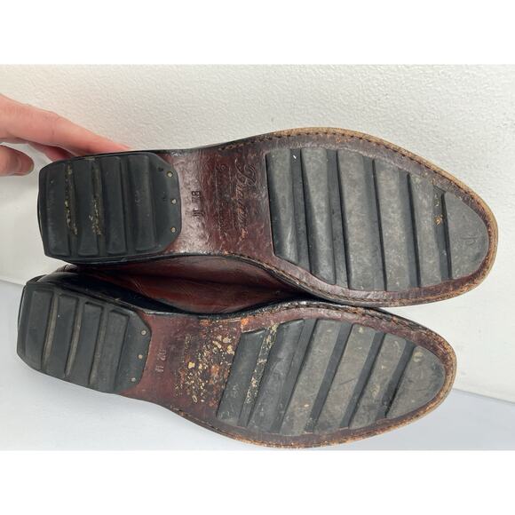Bragano Loafers Brown Black Woven Genuine Crocodile Leather Italy Men’s 9.5M main image 9